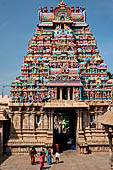 The great Chola temples of Tamil Nadu - The Sri Ranganatha Temple of Srirangam. The gopura of the North entrance to the temple. 